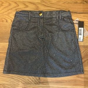 Imoga Glenn-S21, rain, sparkle skirt with adjustable waist, size 7, NWT